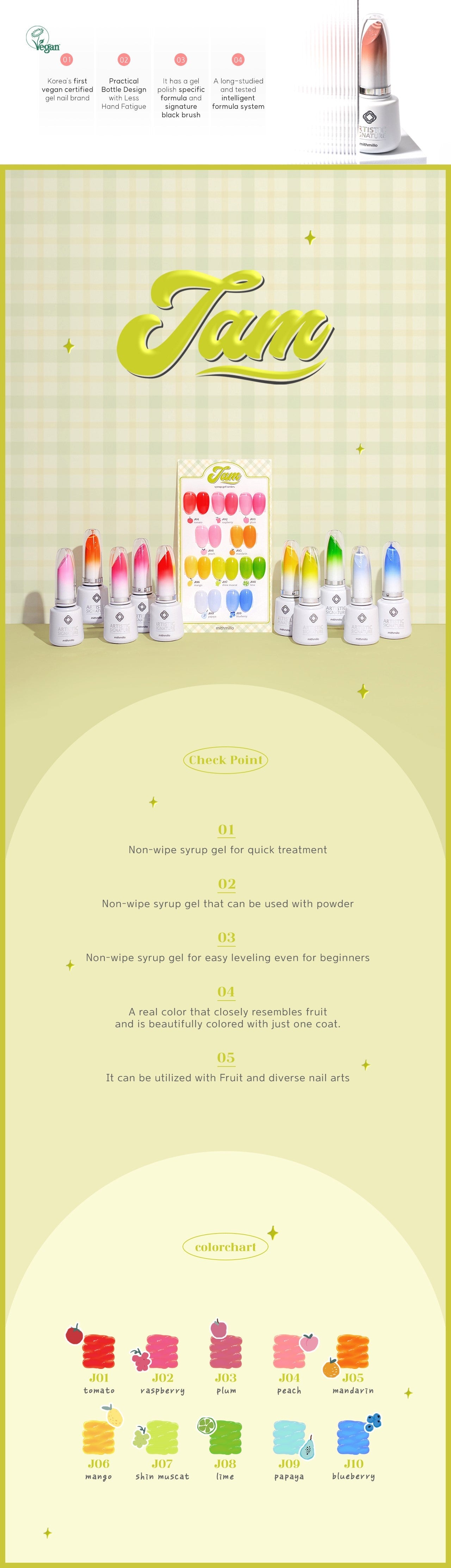 MITHMILLO Artistic Signature Jam Collection - 10pcs/set