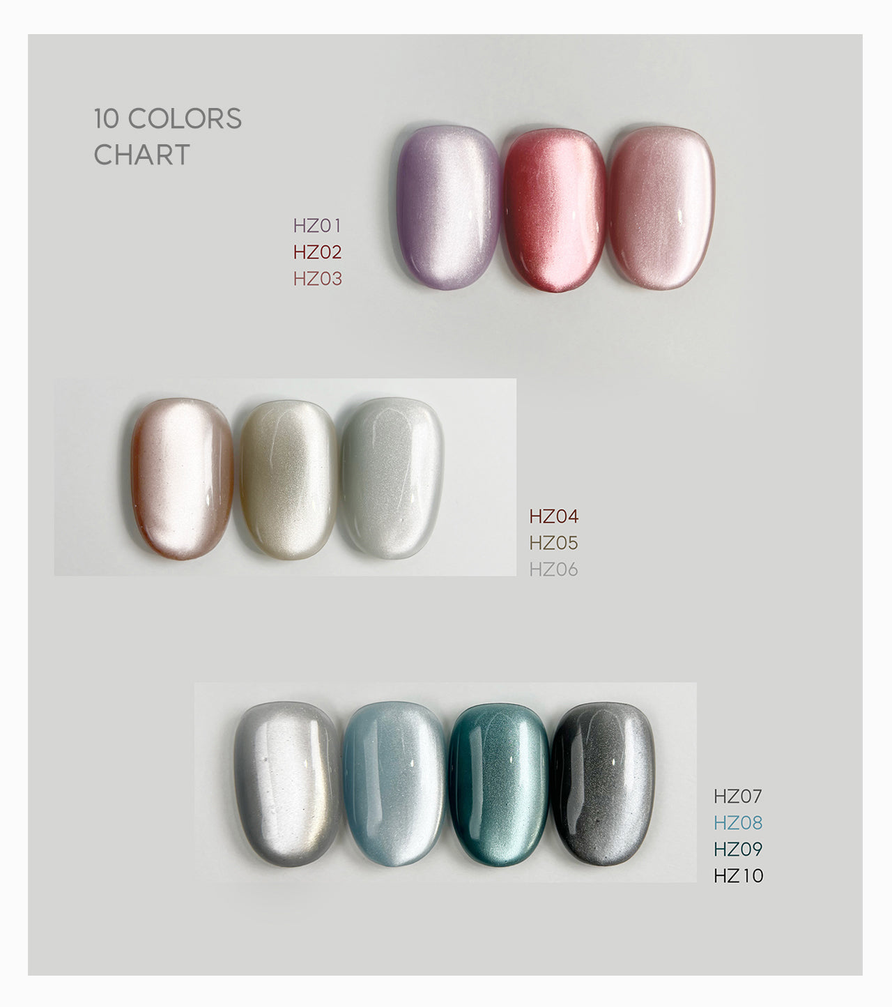 MITHMILLO Hazy Collection Magnetic Gels - 10pcs/set