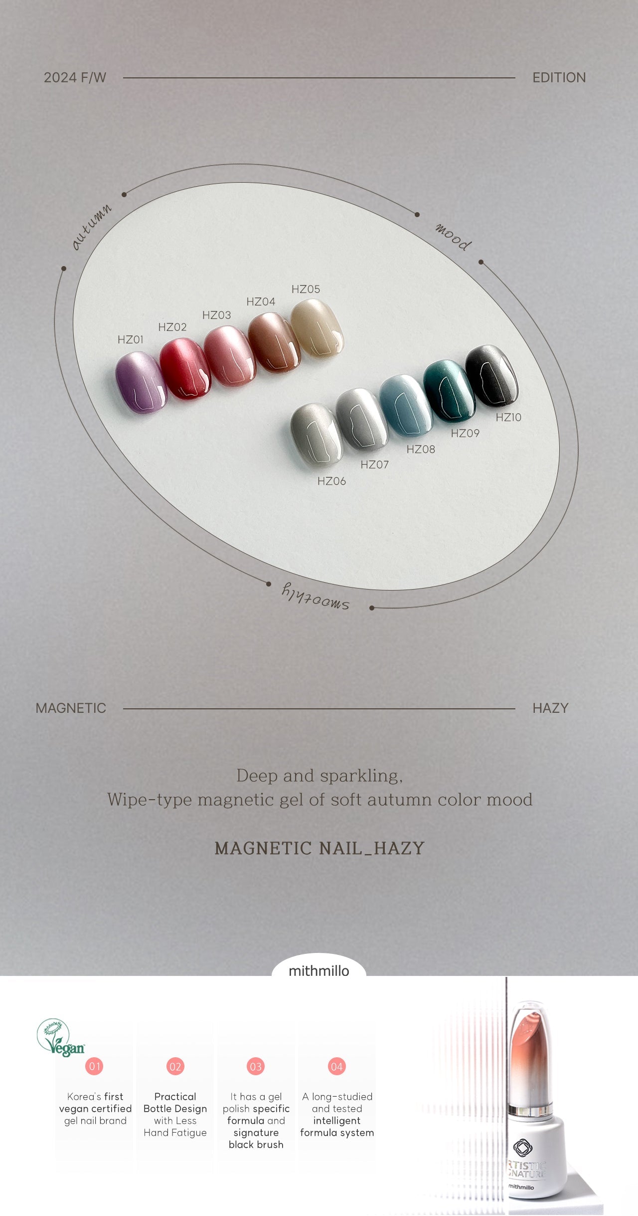 MITHMILLO Hazy Collection Magnetic Gels - 10pcs/set