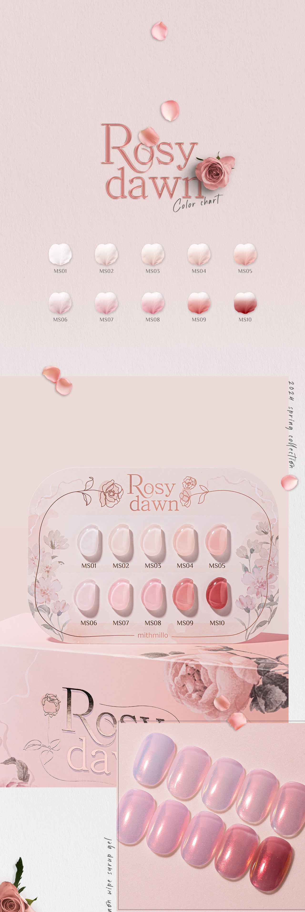 MITHMILLO Rosy Dawn Collection Syrup Color Set - 10pcs/set