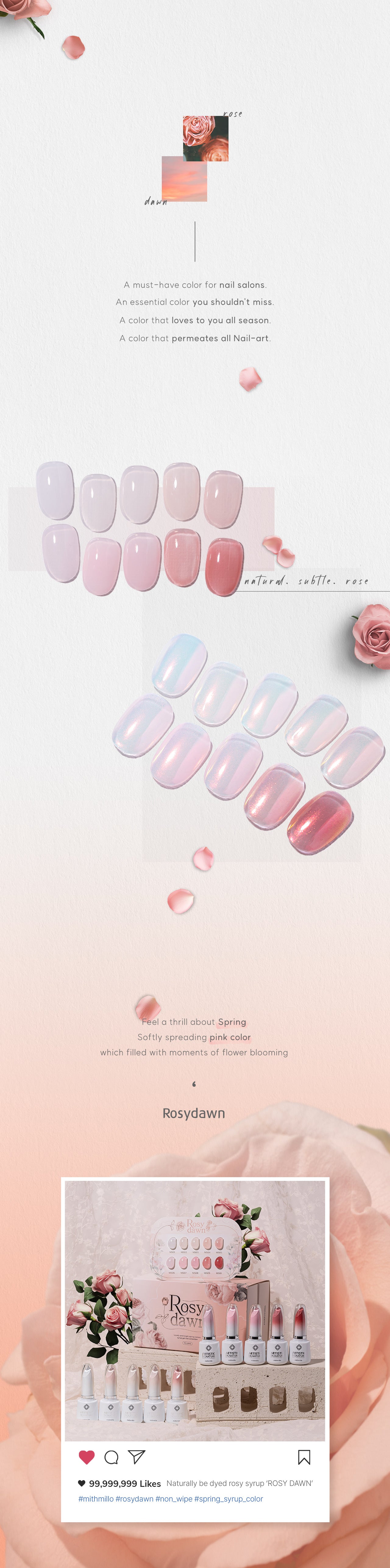 MITHMILLO Rosy Dawn Collection Syrup Color Set - 10pcs/set