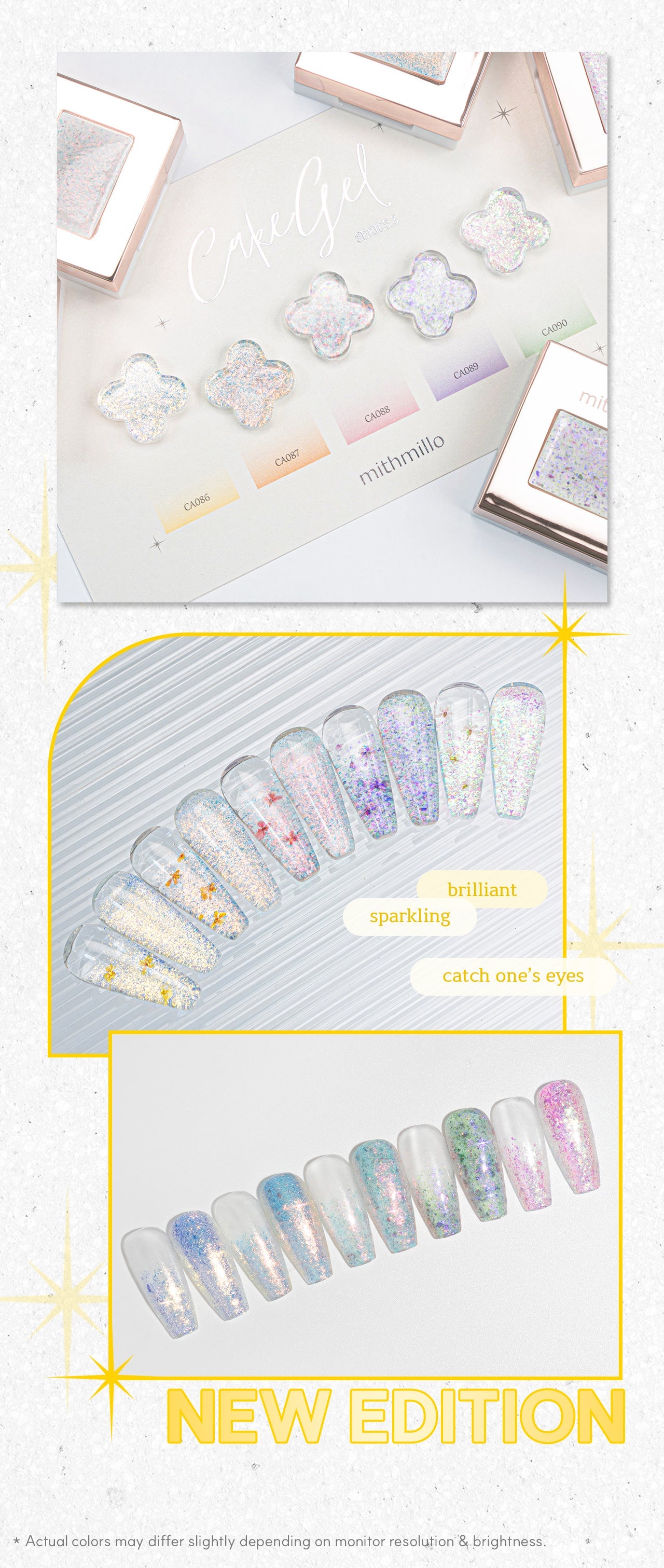 MITHMILLO Cakegel (series 3) Glitter (5 colors) CA86-90