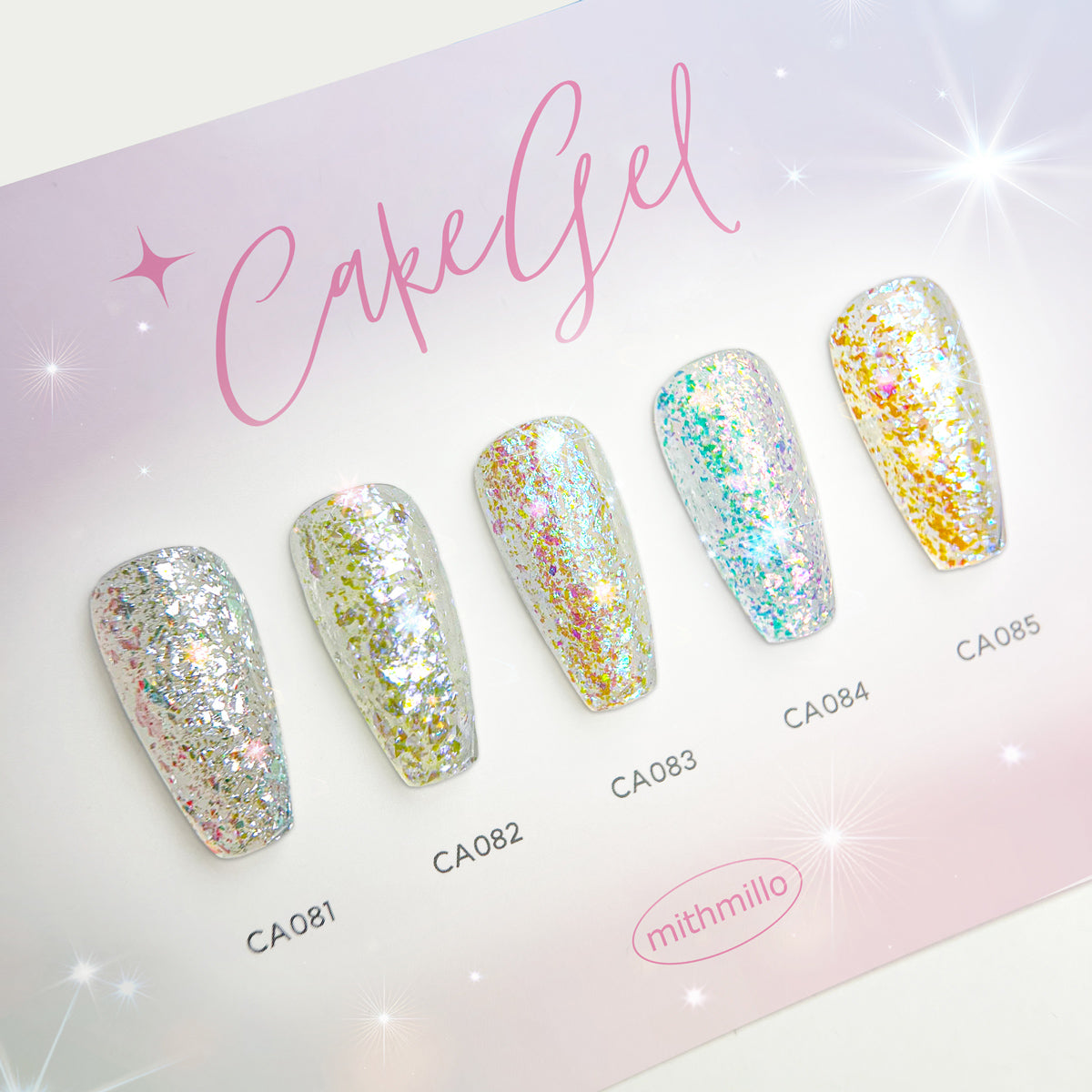 MITHMILLO Flake Cakegel (series 2) Glitter (5 colors) CA81-85