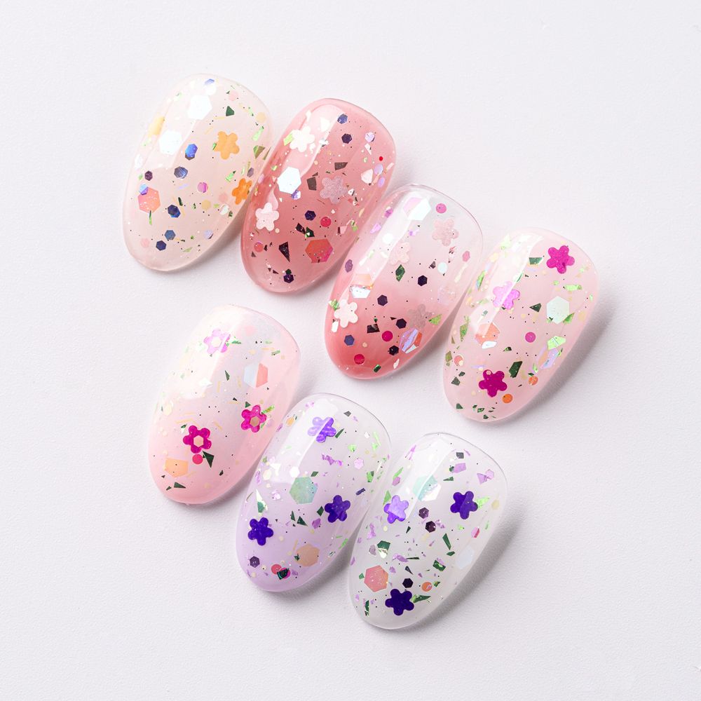 MITHMILLO Flower Cakegel (series 1) Glitter (5 colors) CA76 - 80 - Koreannails.co.uk