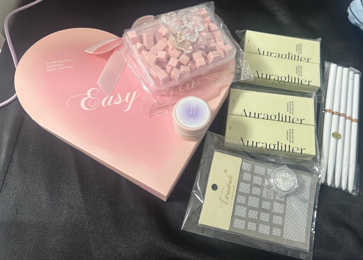 AURA GLITTER Easy Gra Cushion Gel Collection 10pcs/set - Koreannails.co.uk