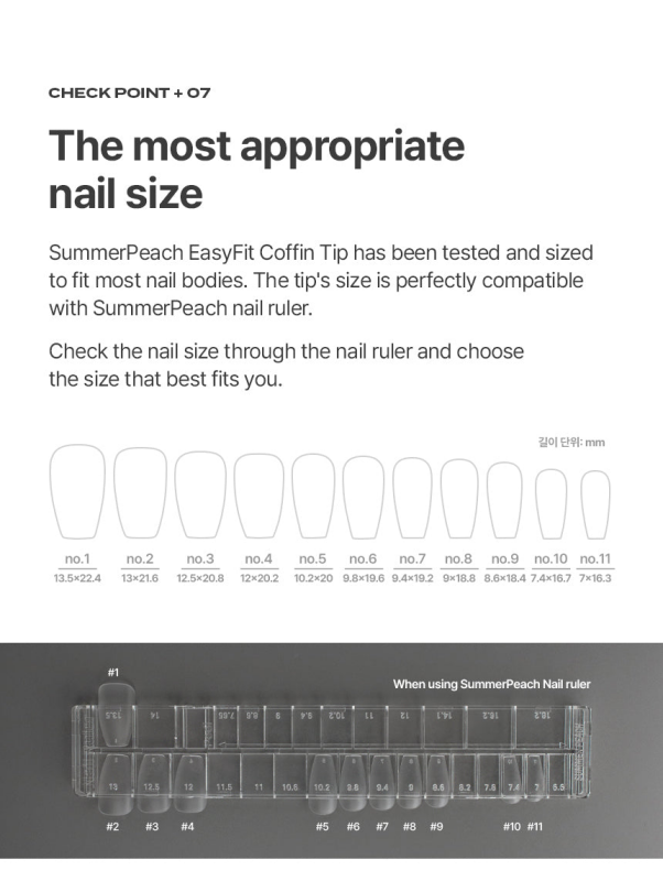 Danjinail Summer Peach Easy Fit Coffin Tip #6 refill 50pcs - Tools