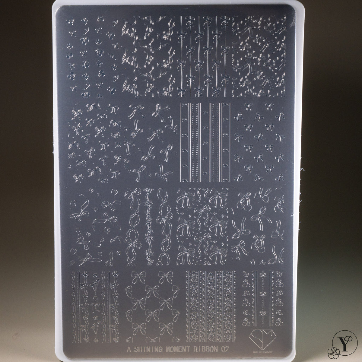 MITHMILLO x A Shining Moment Ribbon Stamping Plates Set (4pcs/set) - Koreannails.co.uk