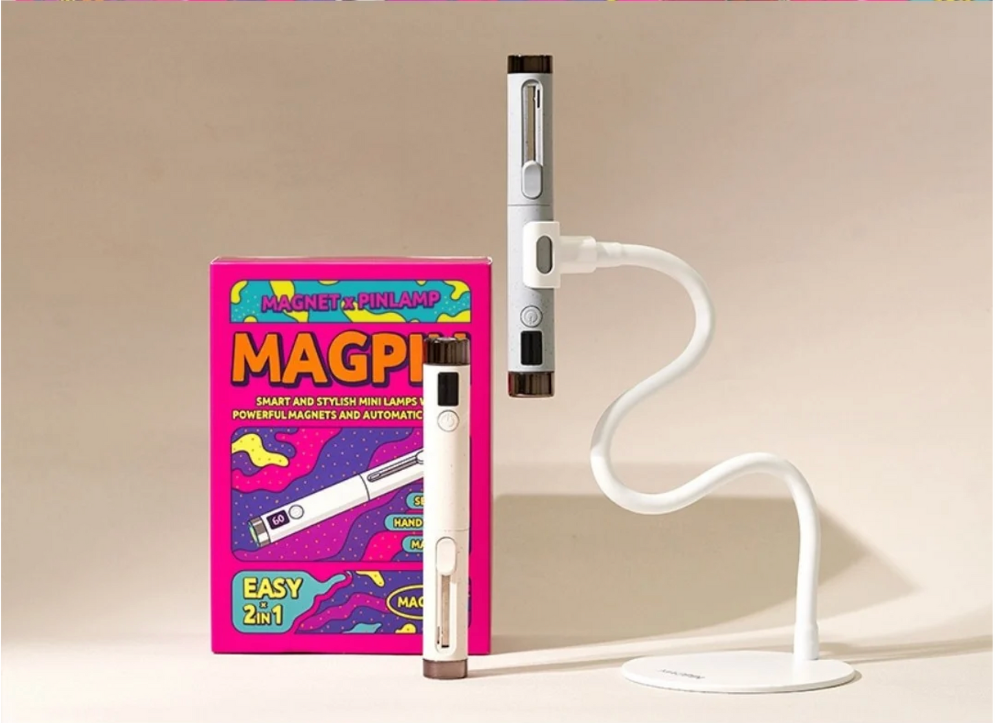 Mayour x SHINY MAGPIN (Magnet and sensor pin cure lamp in one) Gray