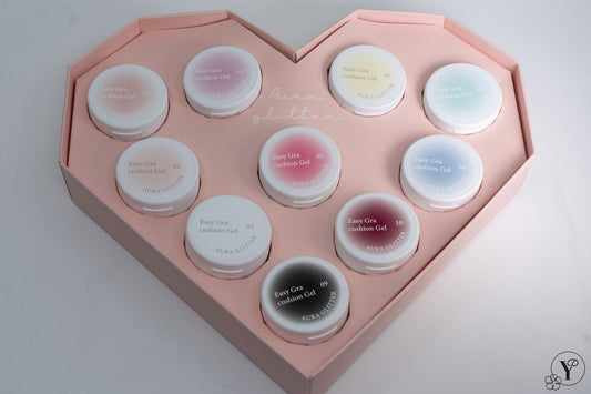 AURA GLITTER Easy Gra Cushion Gel Collection 10pcs/set - Koreannails.co.uk