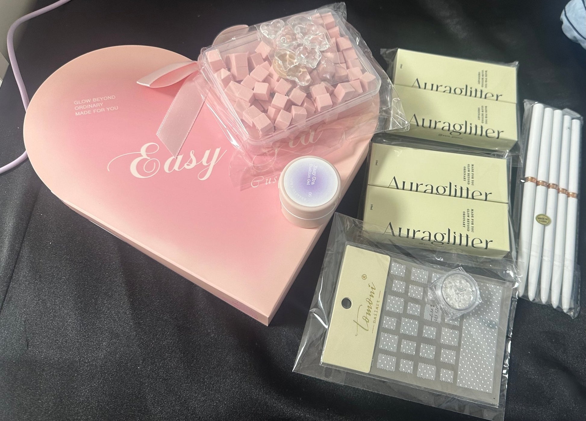 AURA GLITTER Easy Gra Cushion Gel Collection 10pcs/set - Koreannails.co.uk