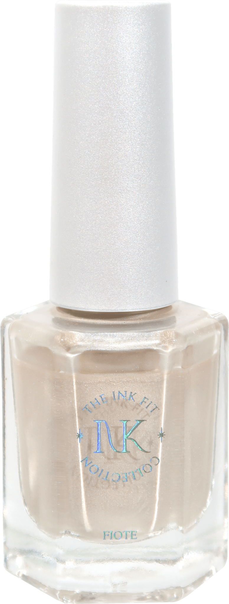 FIOTE The Ink Fit Haze five-piece collection: Moon Veil IKM04 bottle close-up. This shade is included in the full five-piece set.