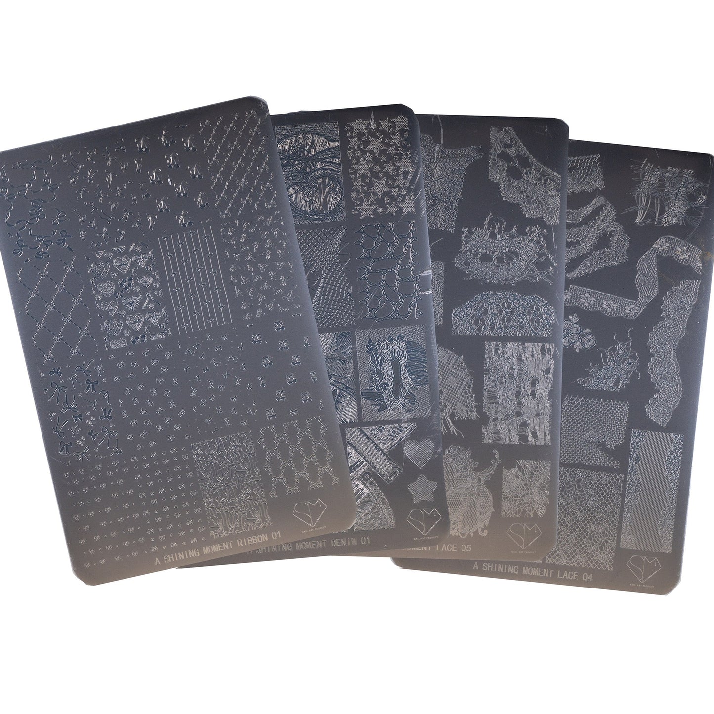 MITHMILLO x A Shining Moment Denim Stamping Plates Set (4pcs/set) - Koreannails.co.uk