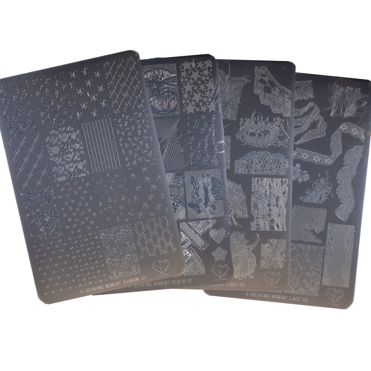 MITHMILLO x A Shining Moment Denim Stamping Plates Set (4pcs/set) - Koreannails.co.uk