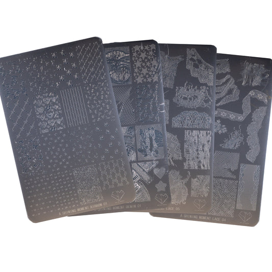 MITHMILLO x A Shining Moment Denim Stamping Plates Set (4pcs/set) - Koreannails.co.uk