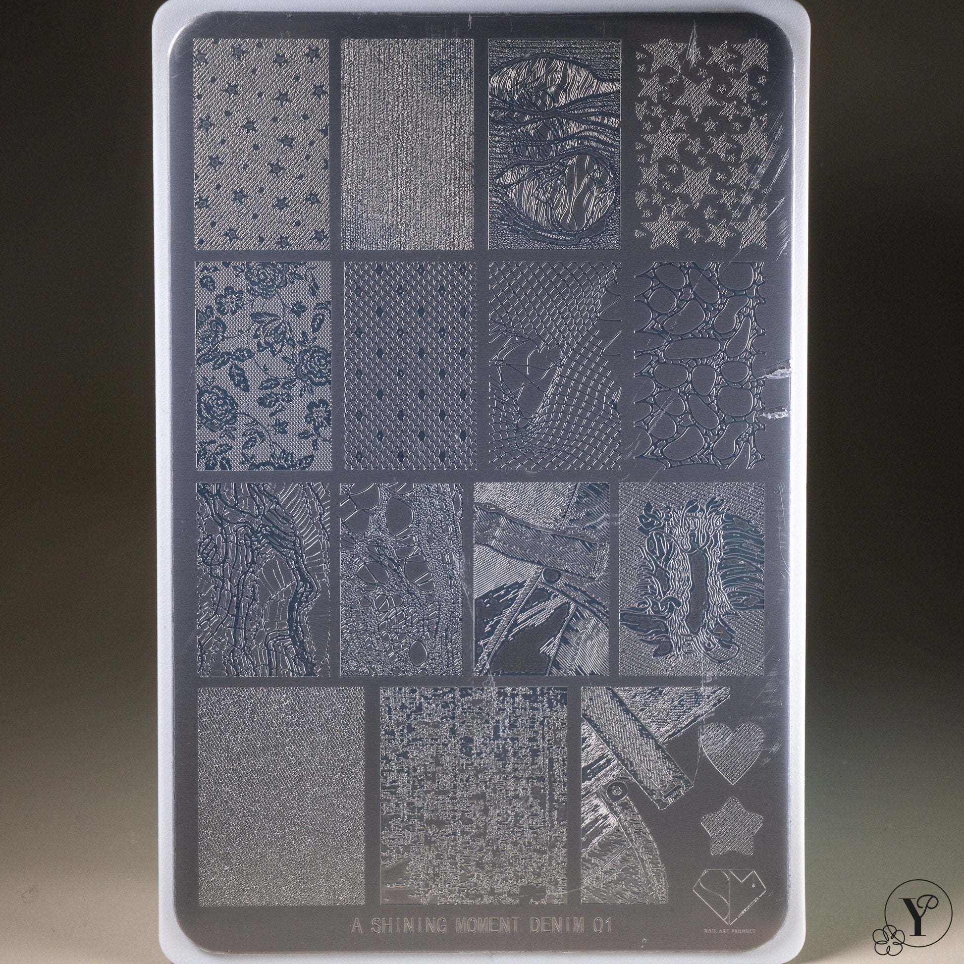 MITHMILLO x A Shining Moment Denim Stamping Plates Set (4pcs/set) - Koreannails.co.uk