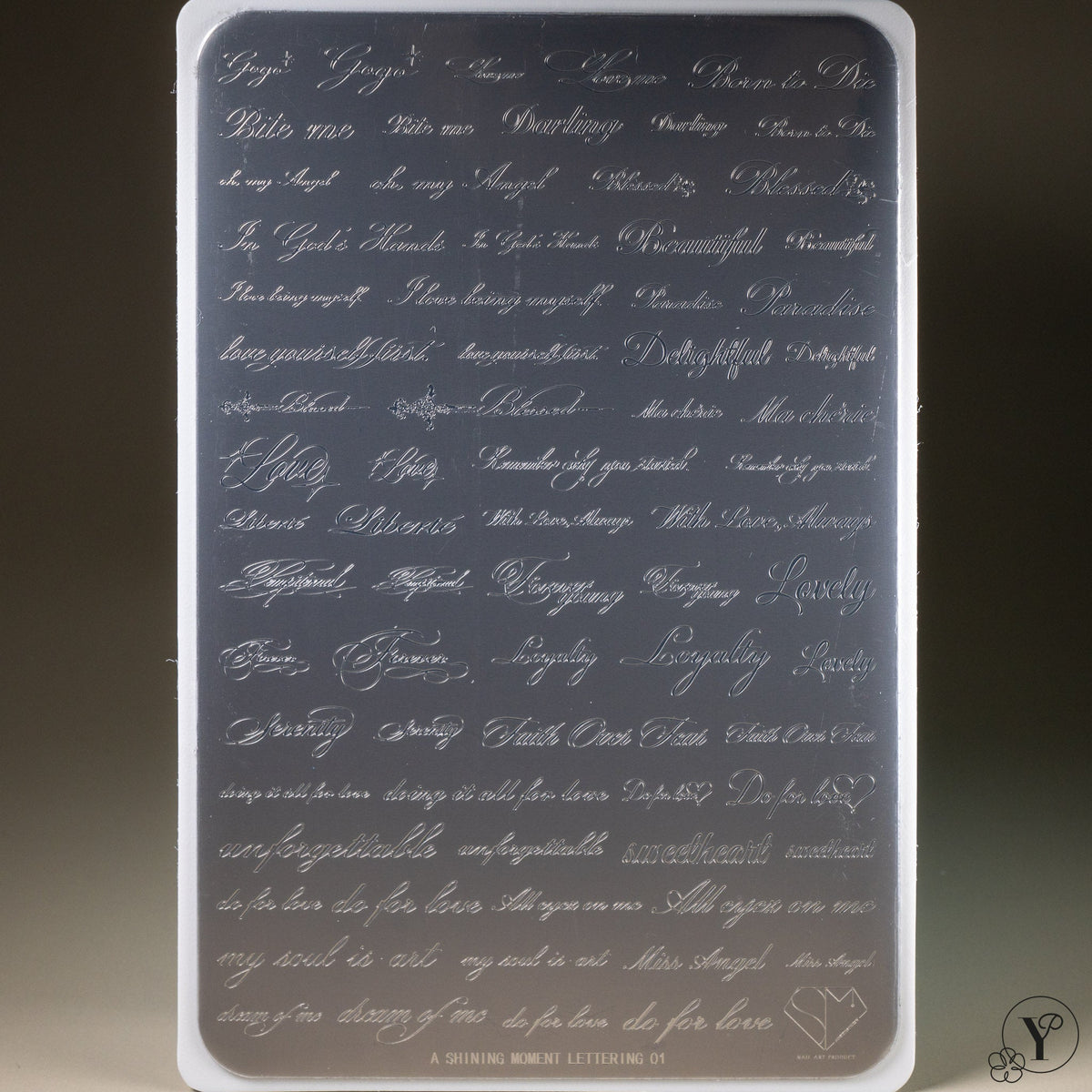 MITHMILLO x A Shining Moment Lettering Stamping Plates Set (3pcs/set) - Koreannails.co.uk