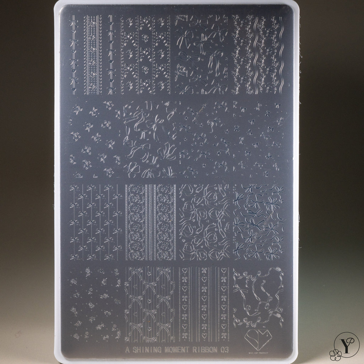 MITHMILLO x A Shining Moment Ribbon Stamping Plates Set (4pcs/set) - Koreannails.co.uk