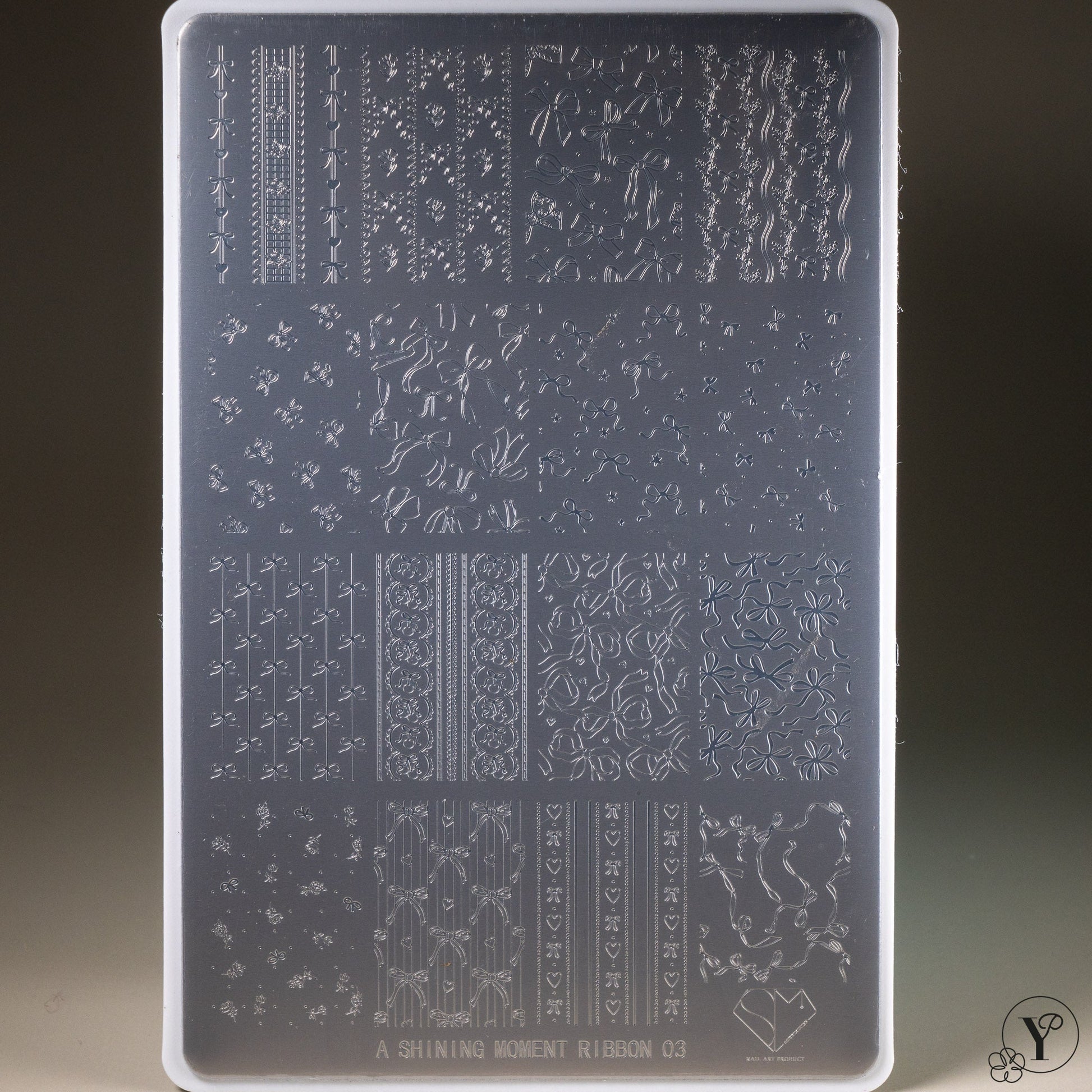 MITHMILLO x A Shining Moment Ribbon Stamping Plates Set (4pcs/set) - Koreannails.co.uk