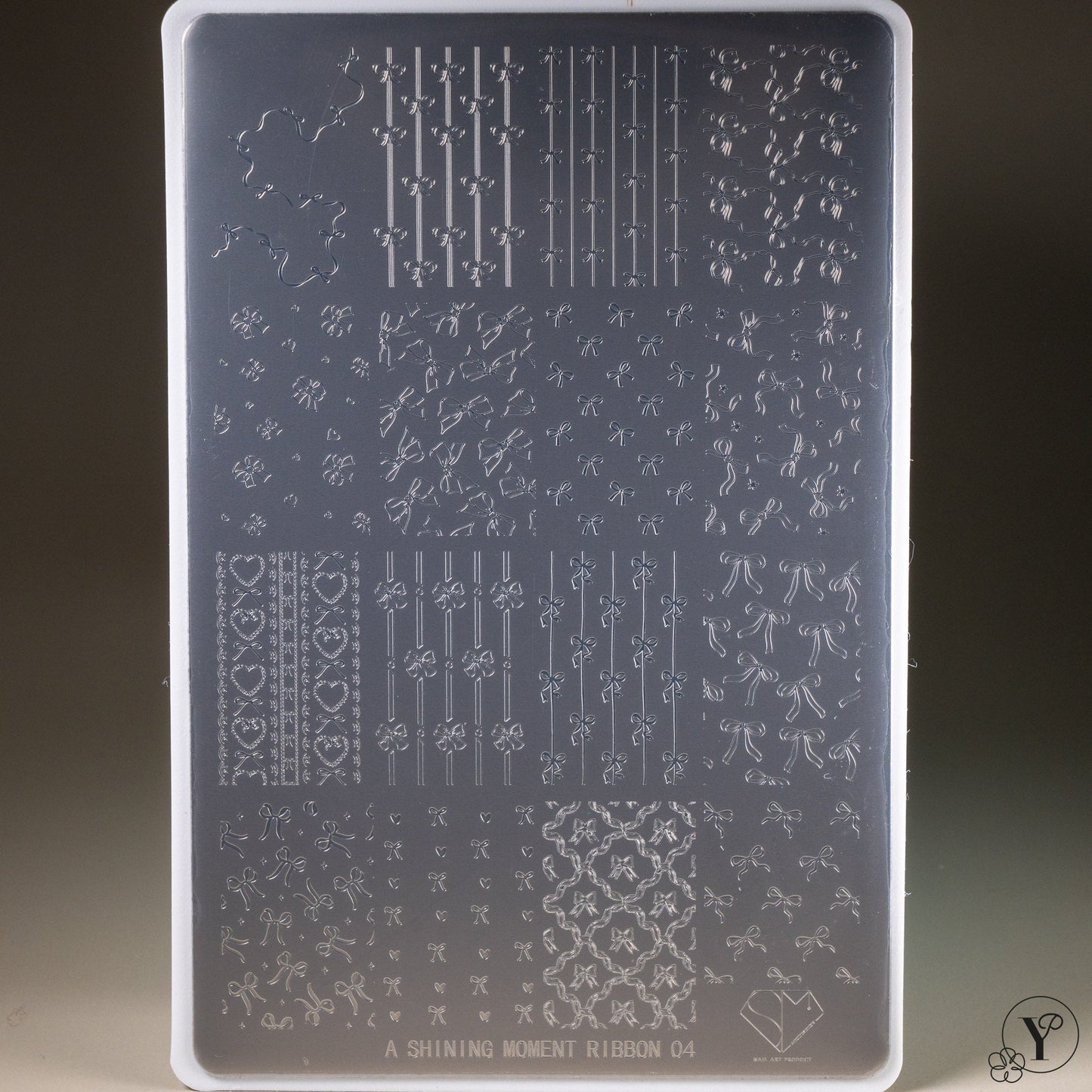 MITHMILLO x A Shining Moment Ribbon Stamping Plates Set (4pcs/set) - Koreannails.co.uk