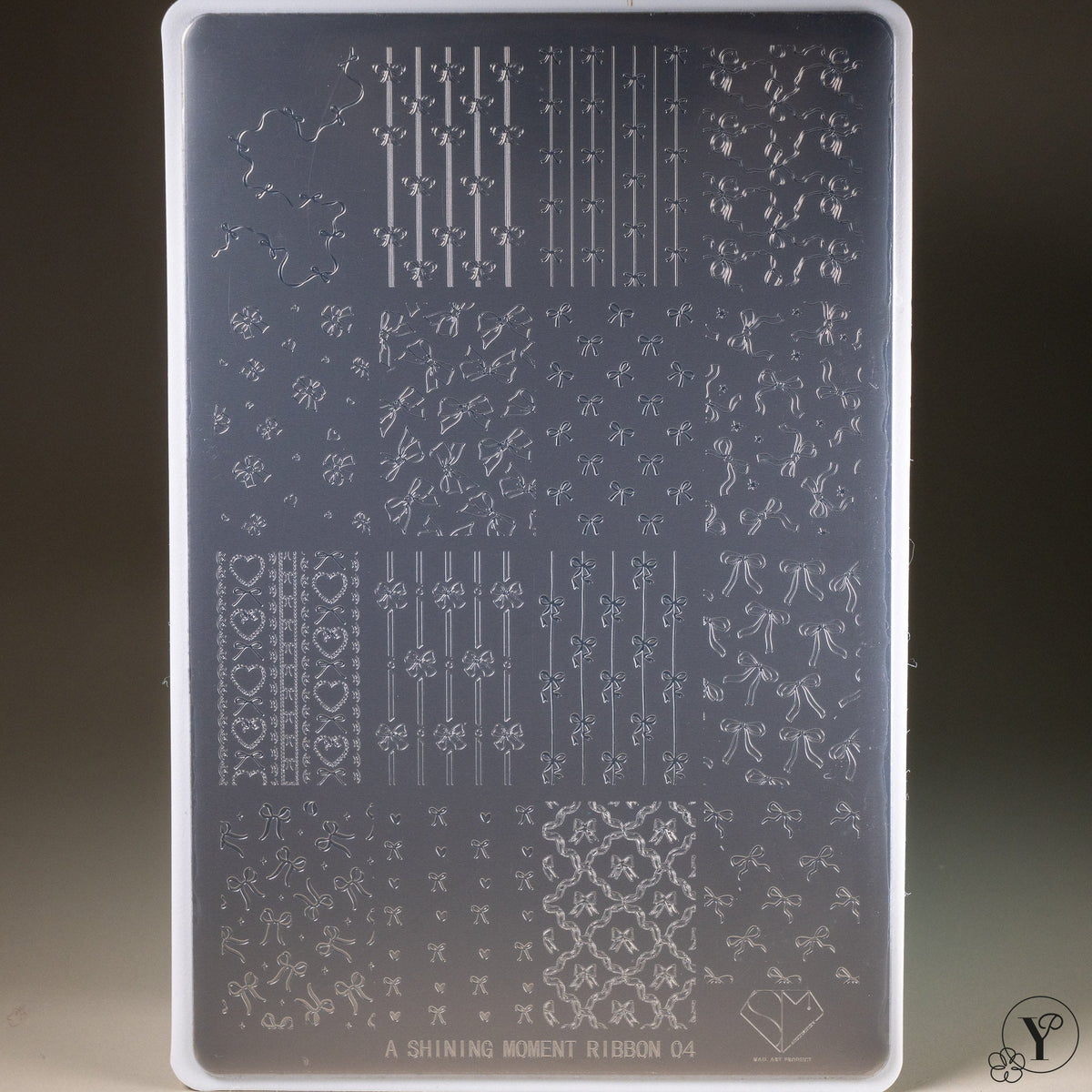 MITHMILLO x A Shining Moment Ribbon Stamping Plates Set (4pcs/set) - Koreannails.co.uk