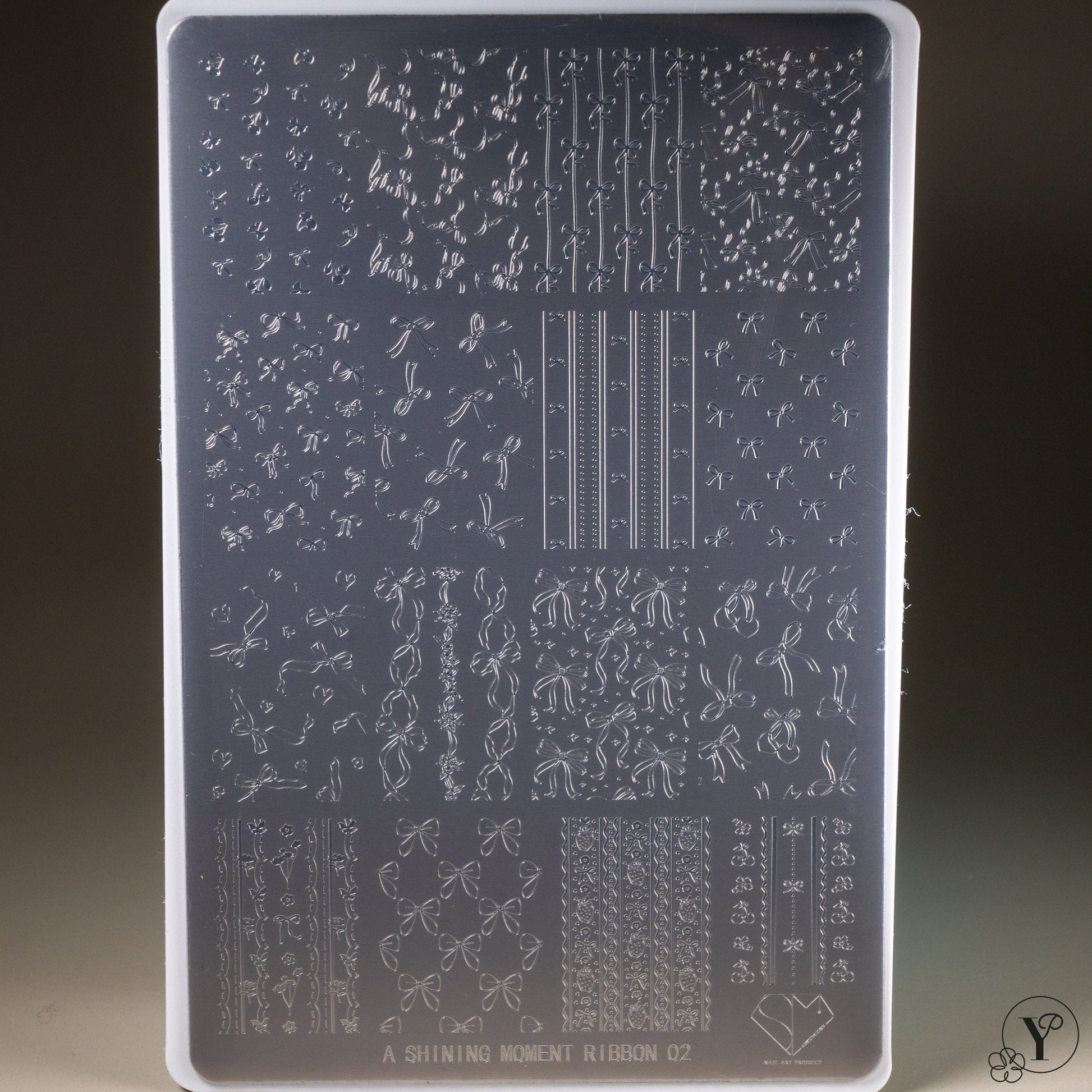 MITHMILLO x A Shining Moment Ribbon Stamping Plates Set (4pcs/set) - Koreannails.co.uk