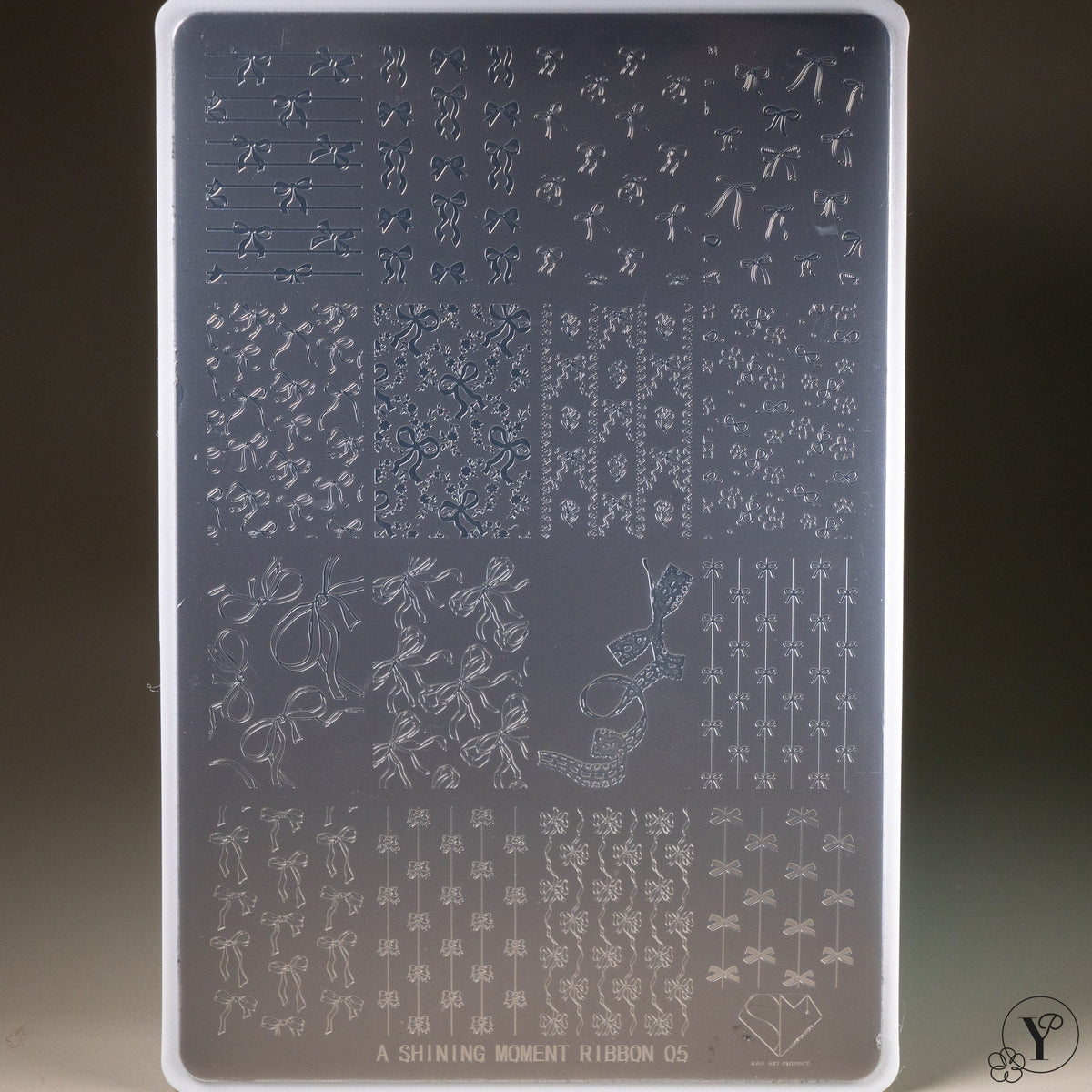 MITHMILLO x A Shining Moment Ribbon Stamping Plates Set (4pcs/set) - Koreannails.co.uk