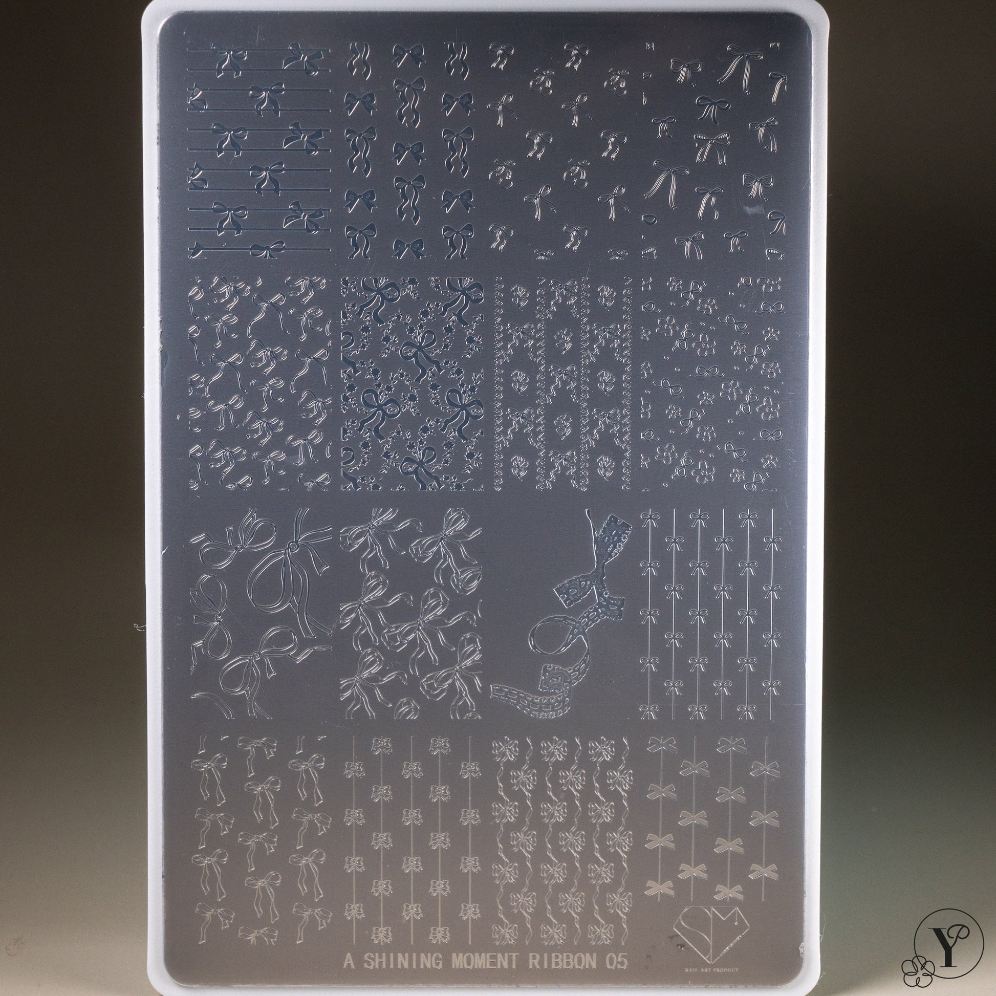 MITHMILLO x A Shining Moment Ribbon Stamping Plates Set (4pcs/set) - Koreannails.co.uk