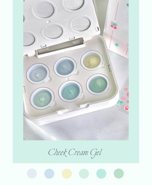 NAILBAYO Cheek Cream Gel Mint CK07–CK12 – 6-Colour Palette - Koreannails.co.uk