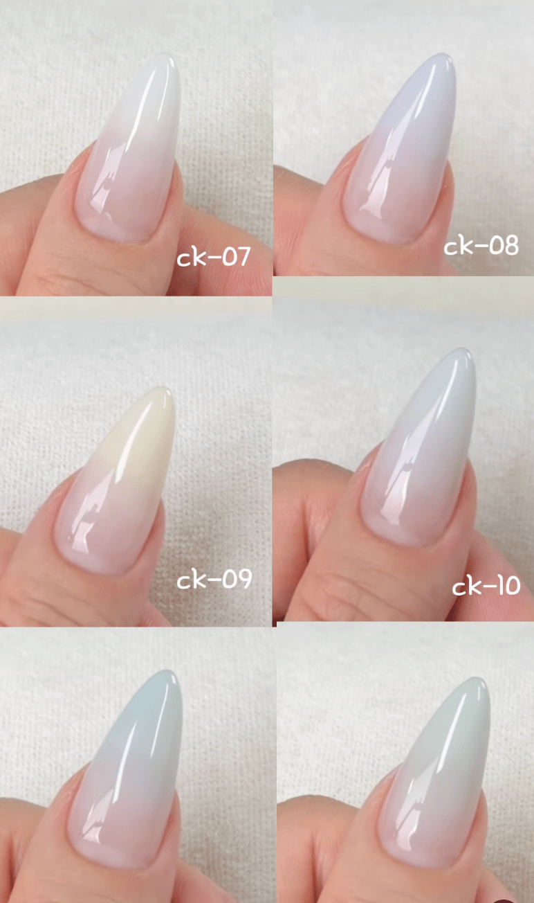 NAILBAYO Cheek Cream Gel Mint CK07–CK12 – 6-Colour Palette - Koreannails.co.uk