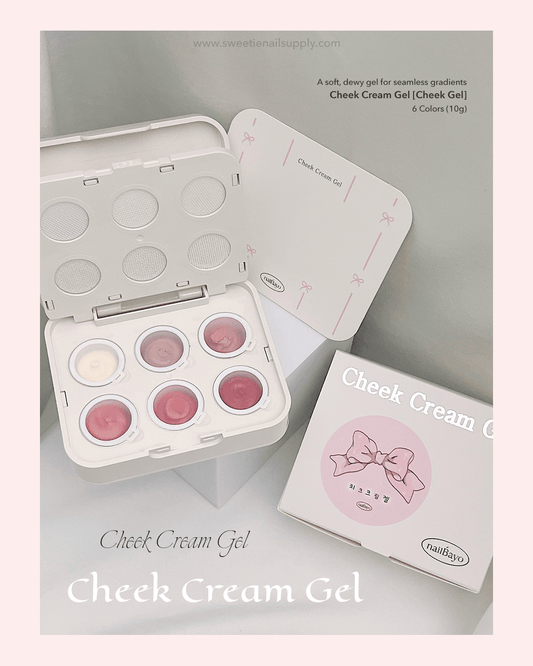 NAILBAYO Cheek Cream Gel Pink CK01–CK06 – 6-Colour Palette - Koreannails.co.uk