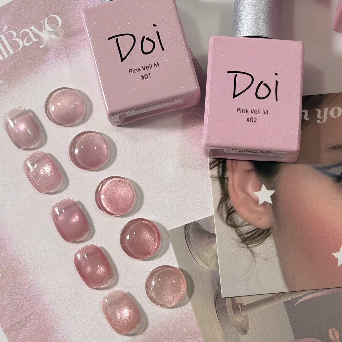 NAILBAYO Pink Veil M #1 - Koreannails.co.uk