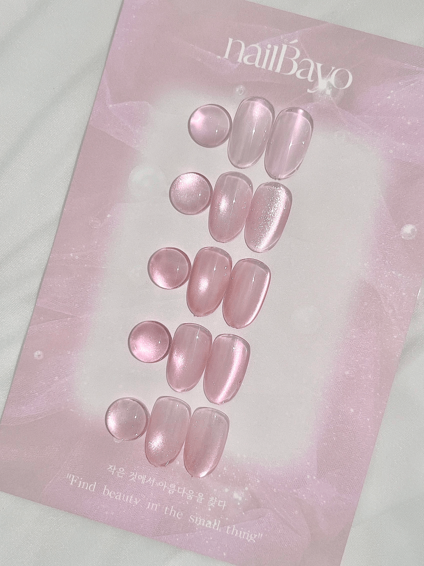 NAILBAYO Pink Veil M #5 - Koreannails.co.uk