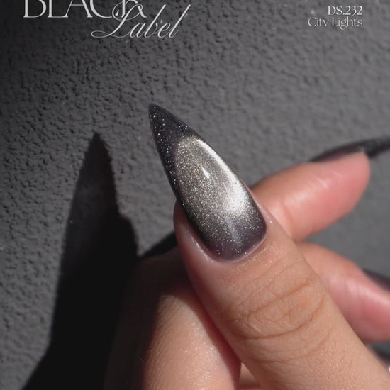 DGEL Black Label collection: DS231 Metro Grey and DS232 City Lights shown on a finished manicure. Original brand video from the matching Pretty Yeppuda catalogue.
