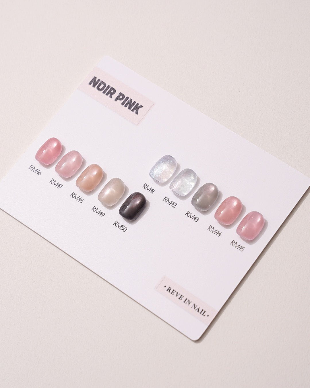 REVE IN NAIL Noir Pink Magnetic Gel Polish Set (10pcs) - Korean Nail Gel Collection - Koreannails.co.uk