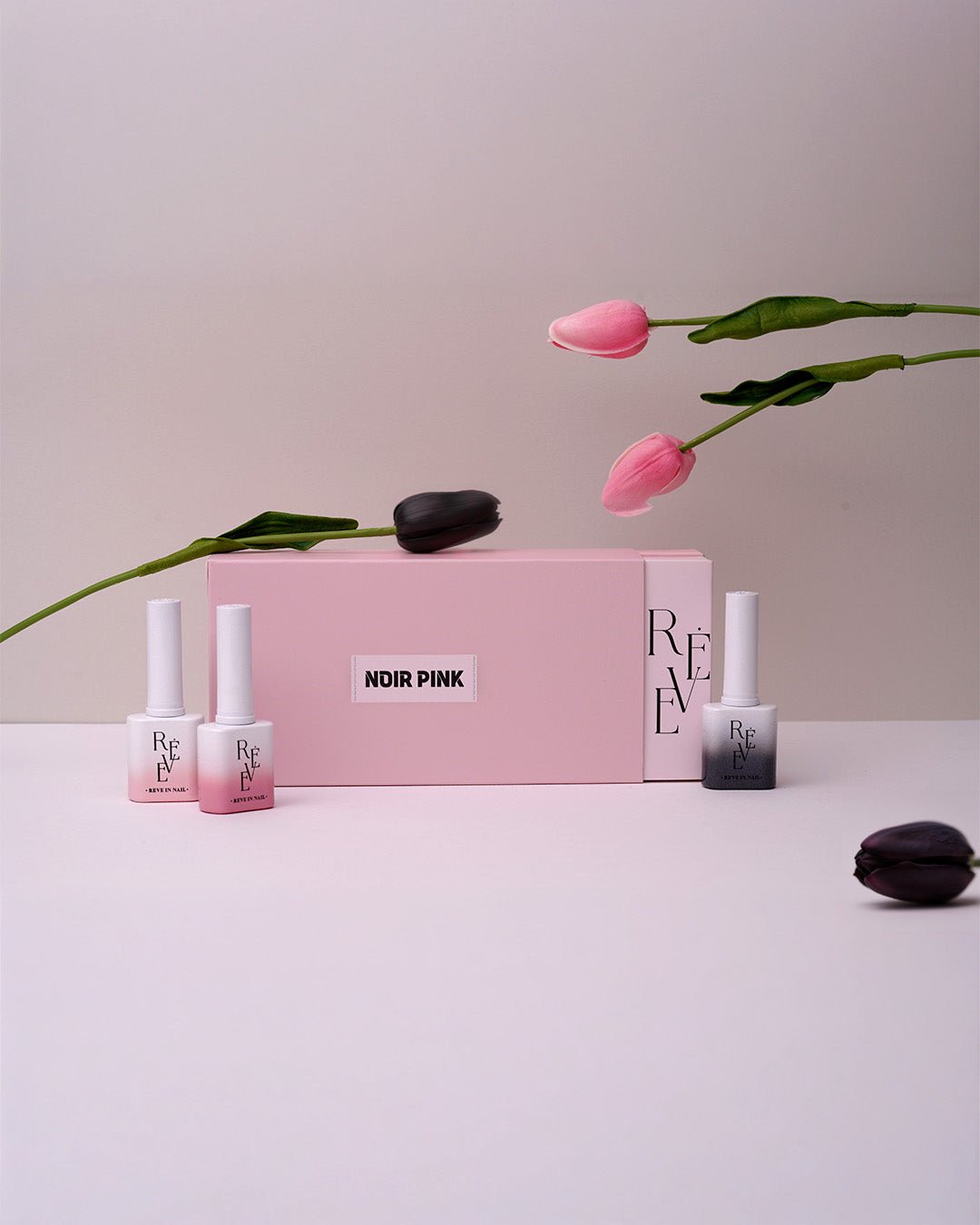 REVE IN NAIL Noir Pink Magnetic Gel Polish Set (10pcs) - Korean Nail Gel Collection - Koreannails.co.uk